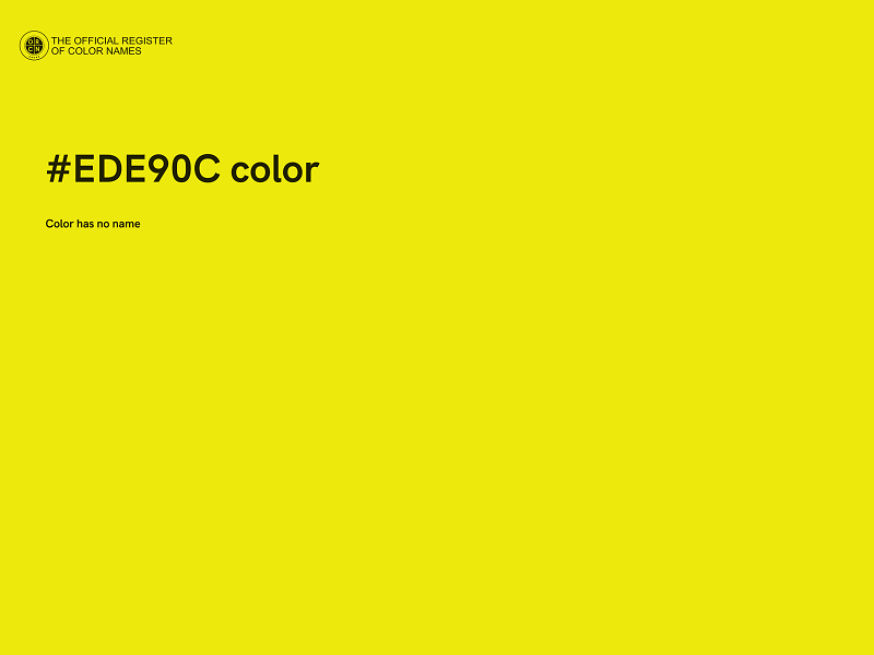 #EDE90C color image