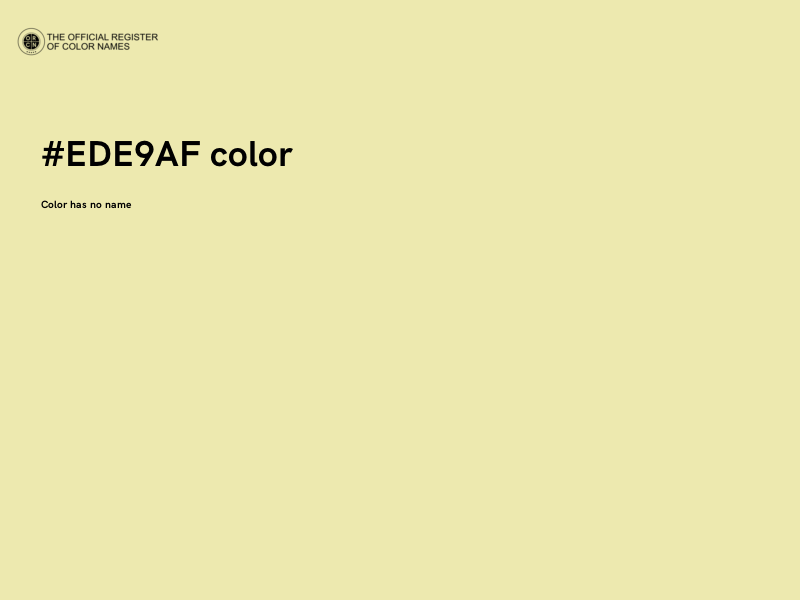 #EDE9AF color image