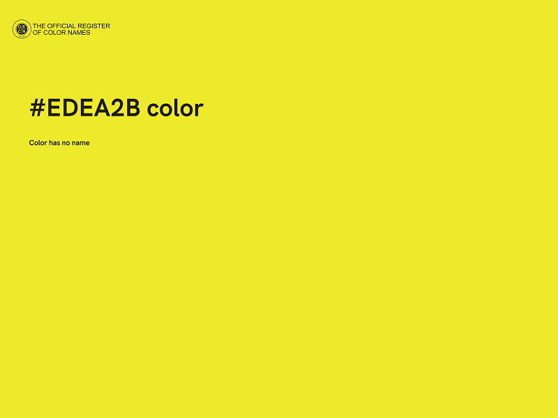 #EDEA2B color image
