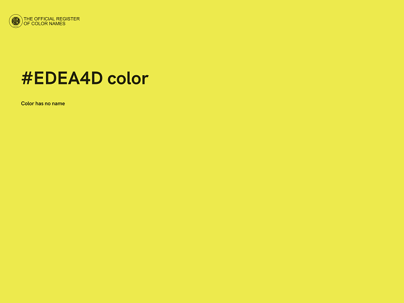 #EDEA4D color image