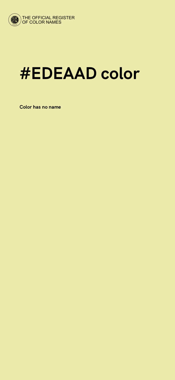 #EDEAAD color image
