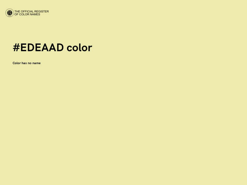 #EDEAAD color image