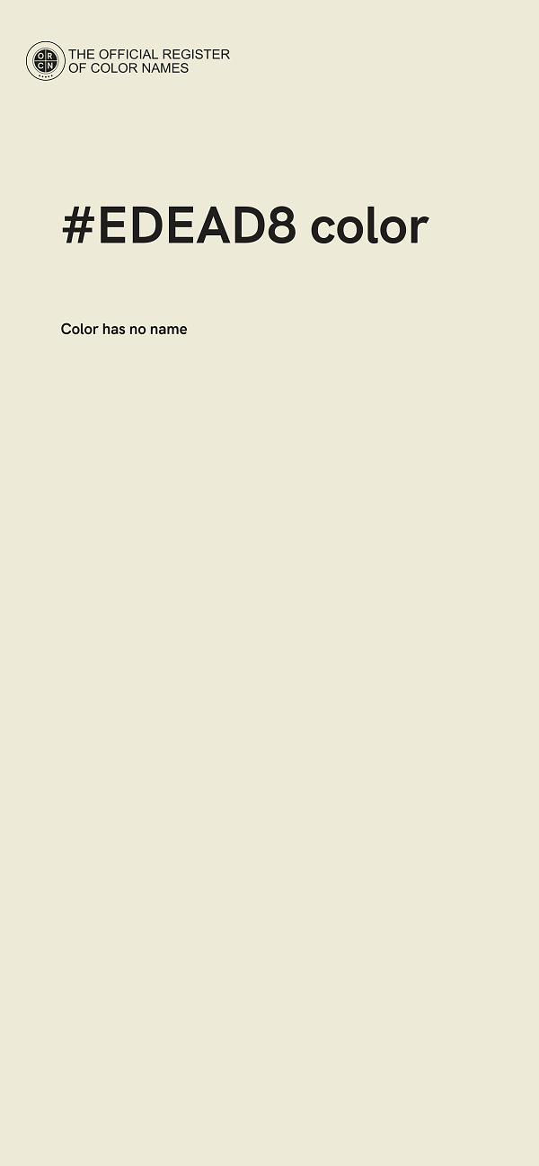 #EDEAD8 color image