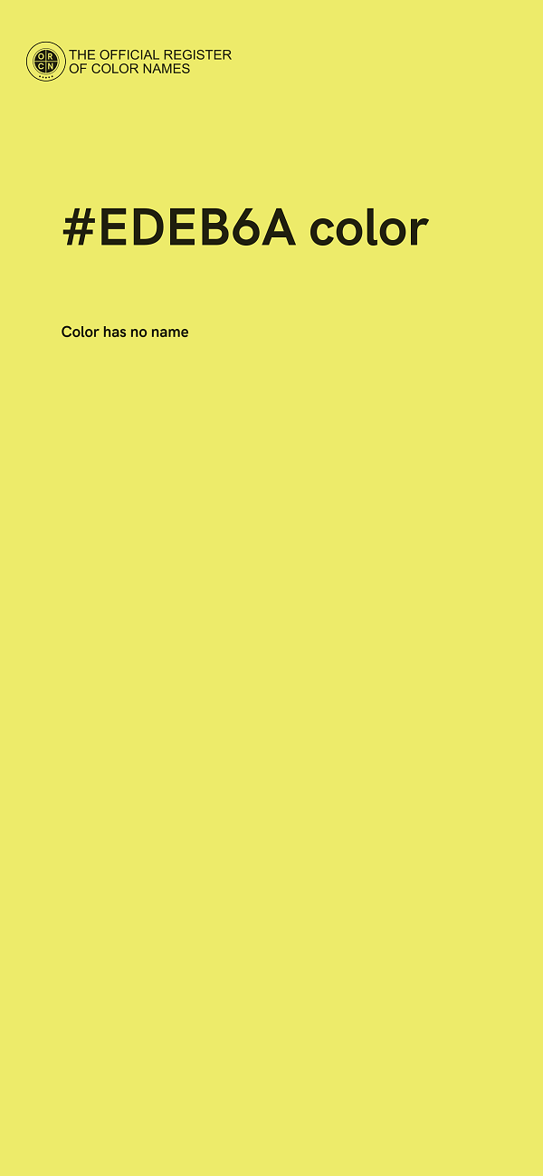 #EDEB6A color image