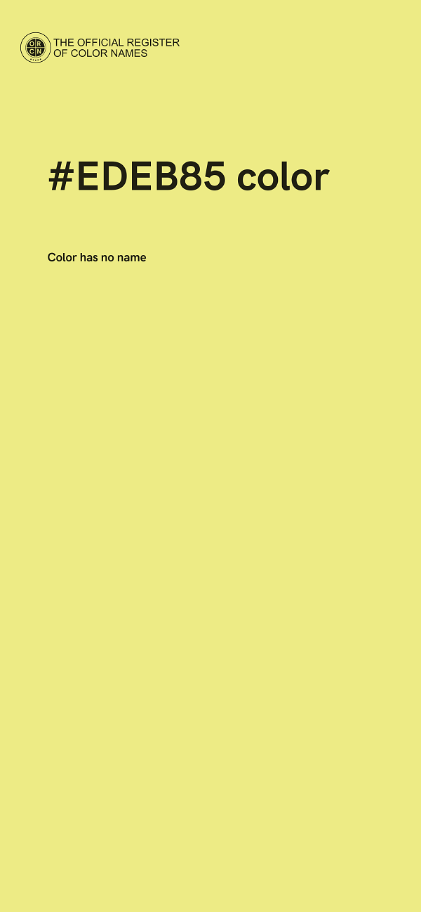 #EDEB85 color image