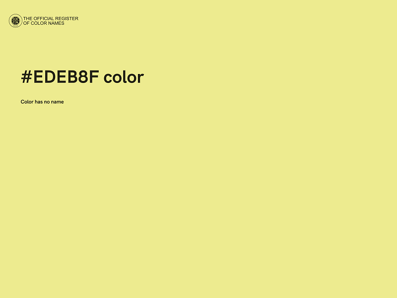 #EDEB8F color image