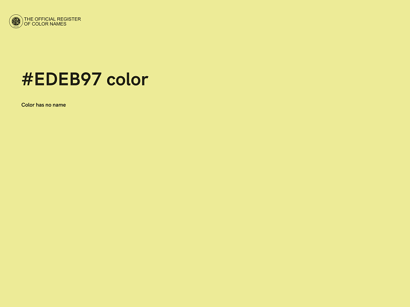 #EDEB97 color image