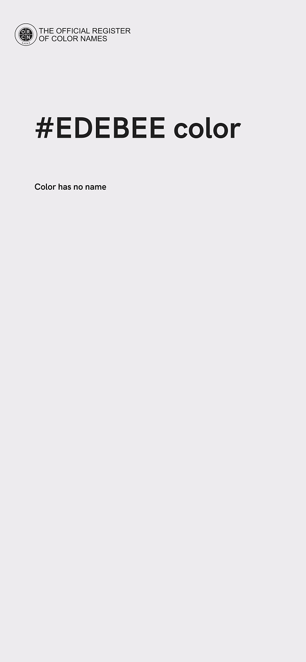 #EDEBEE color image