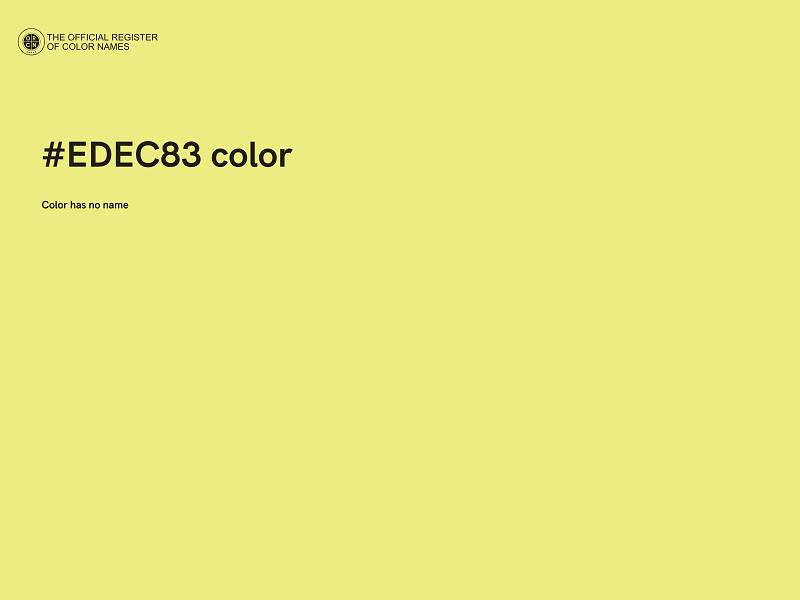 #EDEC83 color image