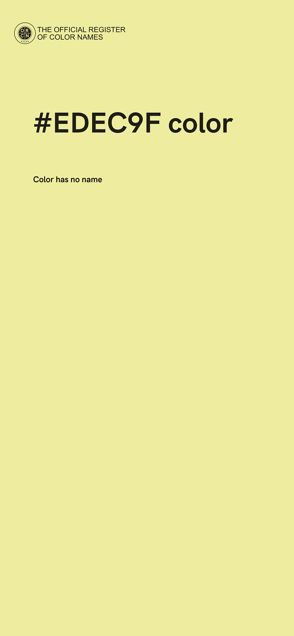 #EDEC9F color image
