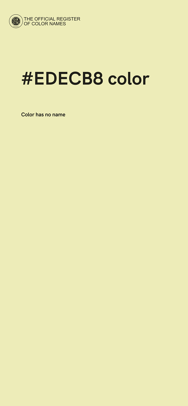 #EDECB8 color image