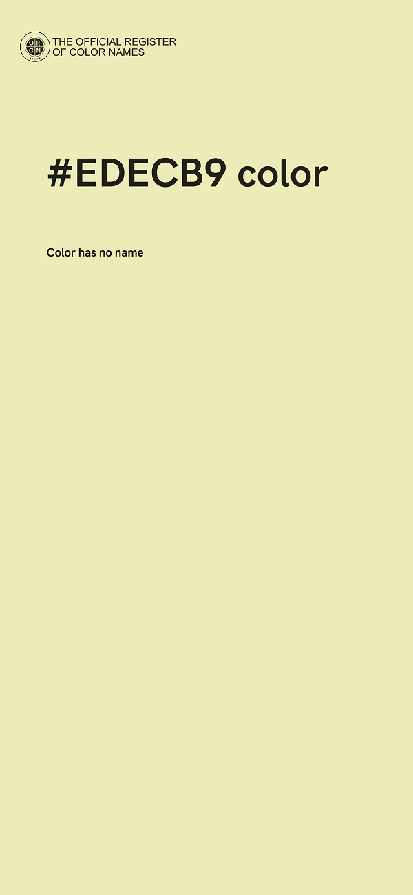 #EDECB9 color image