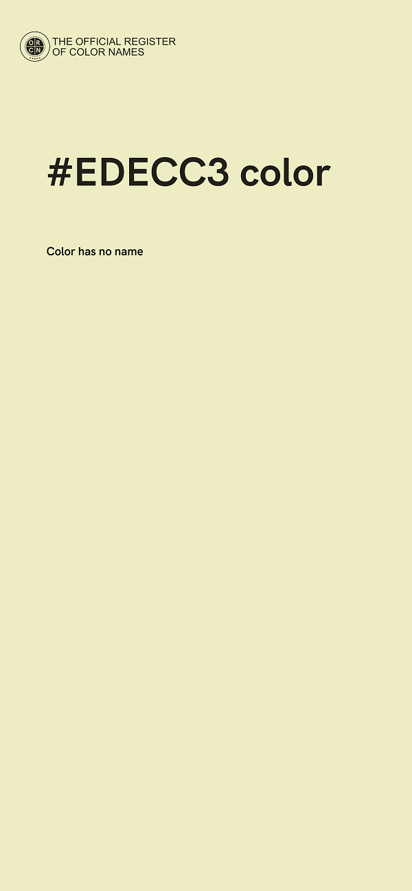 #EDECC3 color image