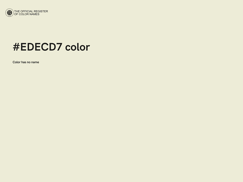 #EDECD7 color image