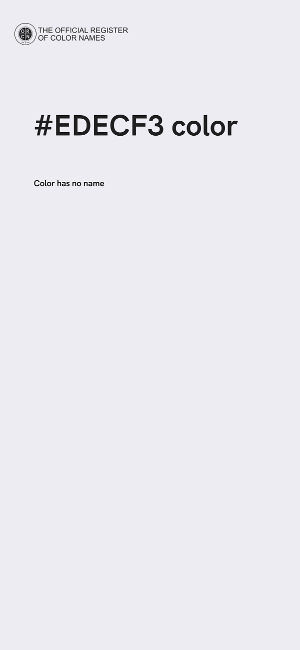 #EDECF3 color image