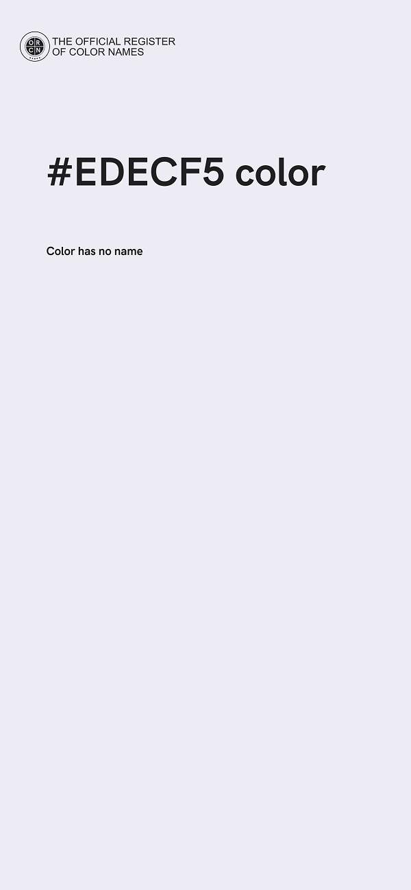 #EDECF5 color image