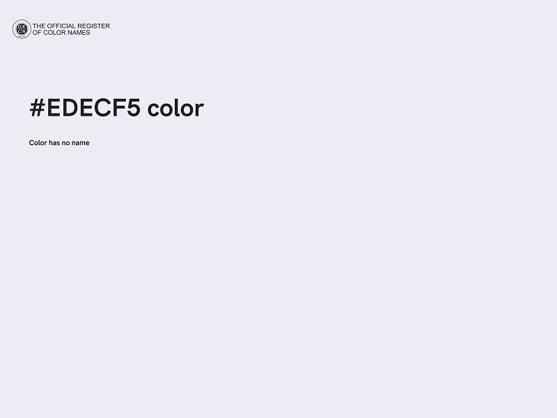 #EDECF5 color image