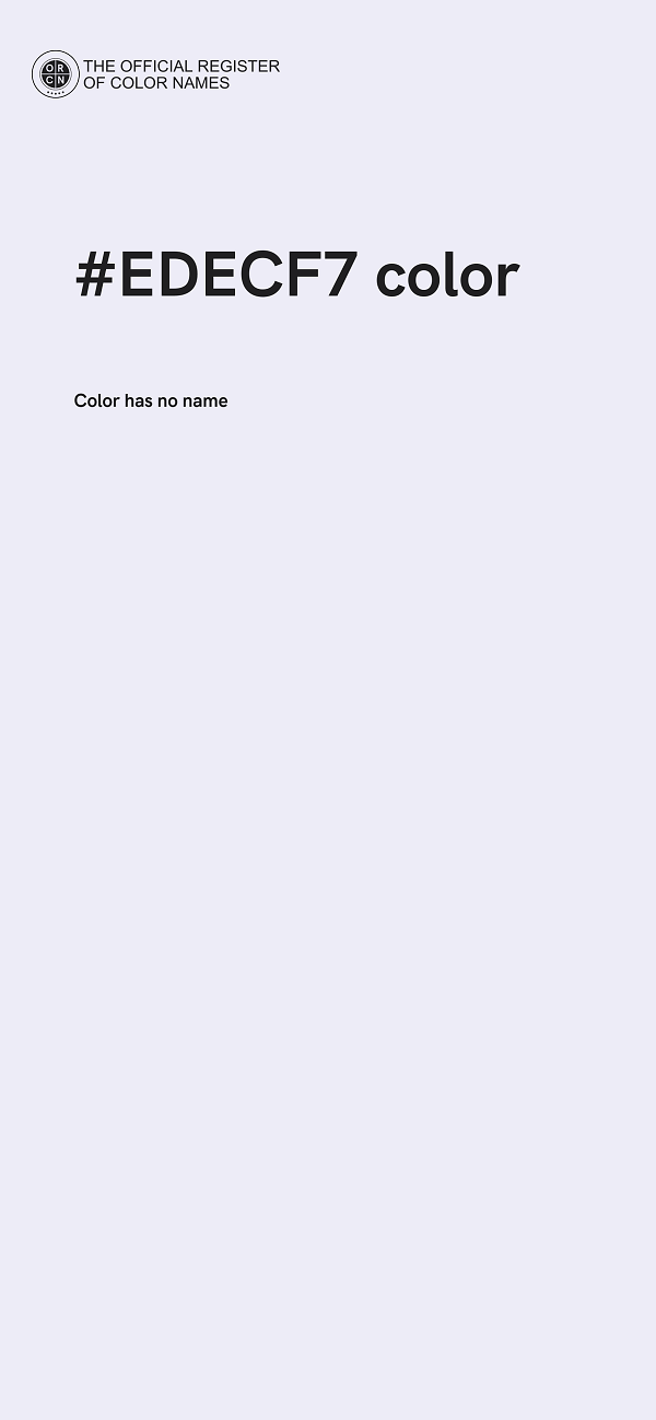 #EDECF7 color image