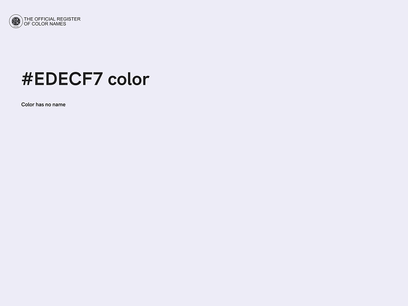 #EDECF7 color image