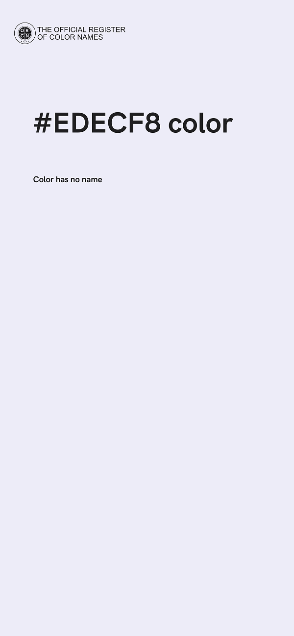 #EDECF8 color image