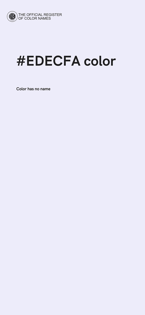 #EDECFA color image