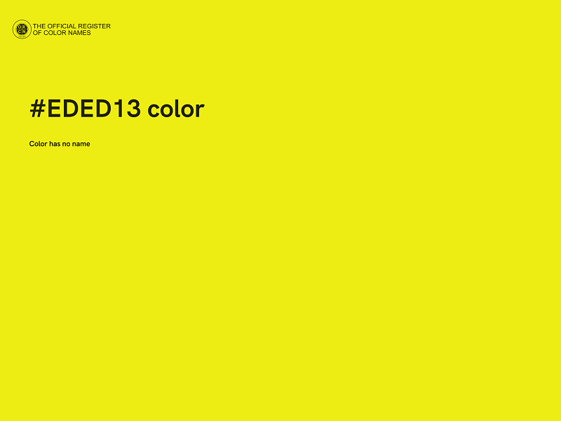 #EDED13 color image