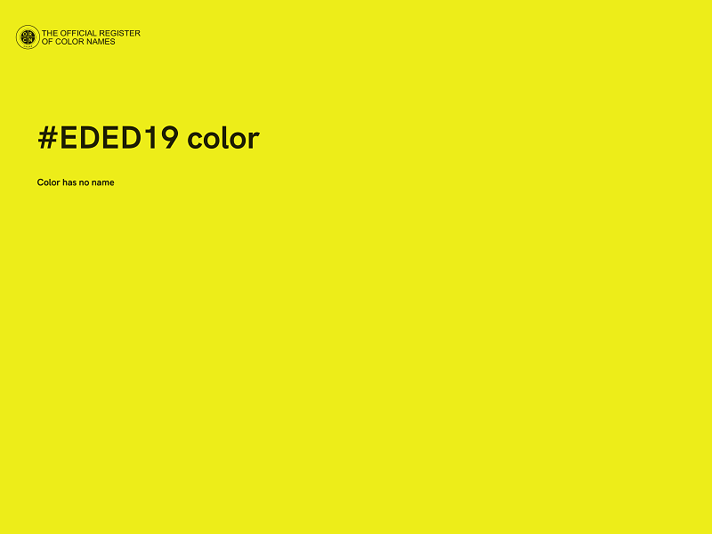 #EDED19 color image