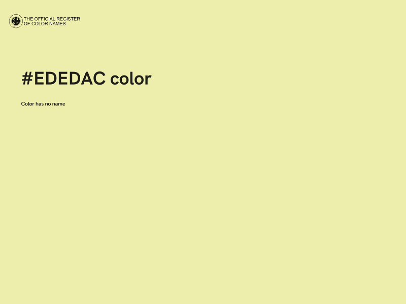 #EDEDAC color image