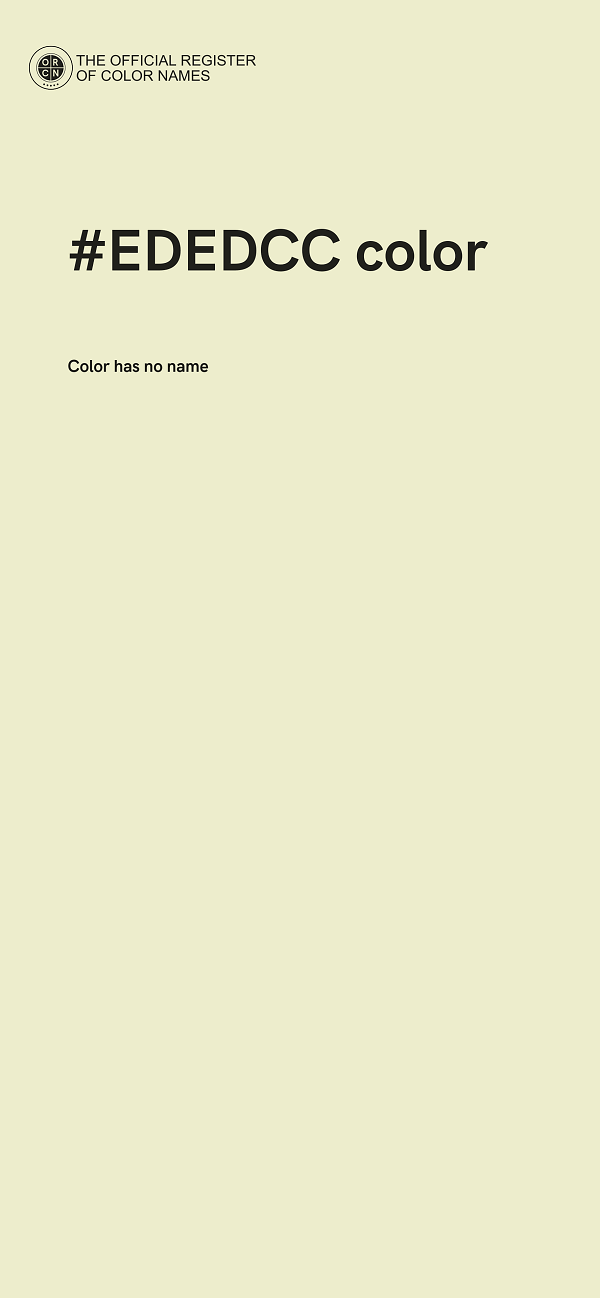 #EDEDCC color image