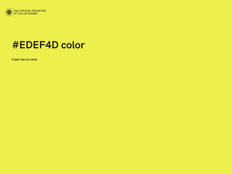 #EDEF4D color image