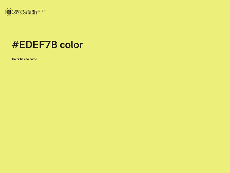 #EDEF7B color image