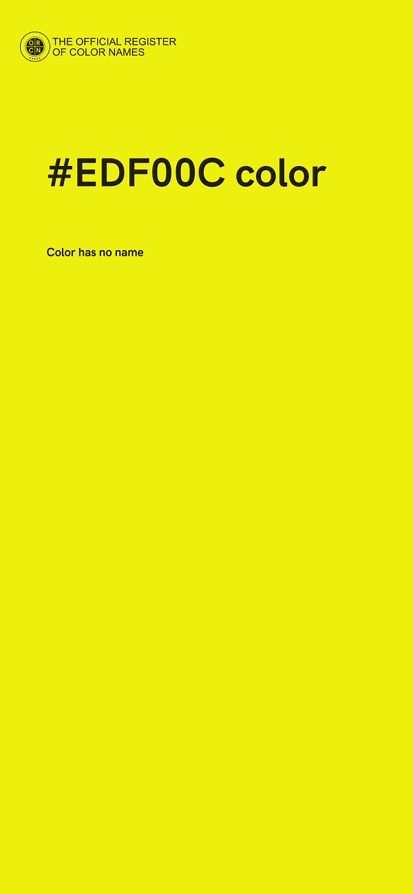 #EDF00C color image