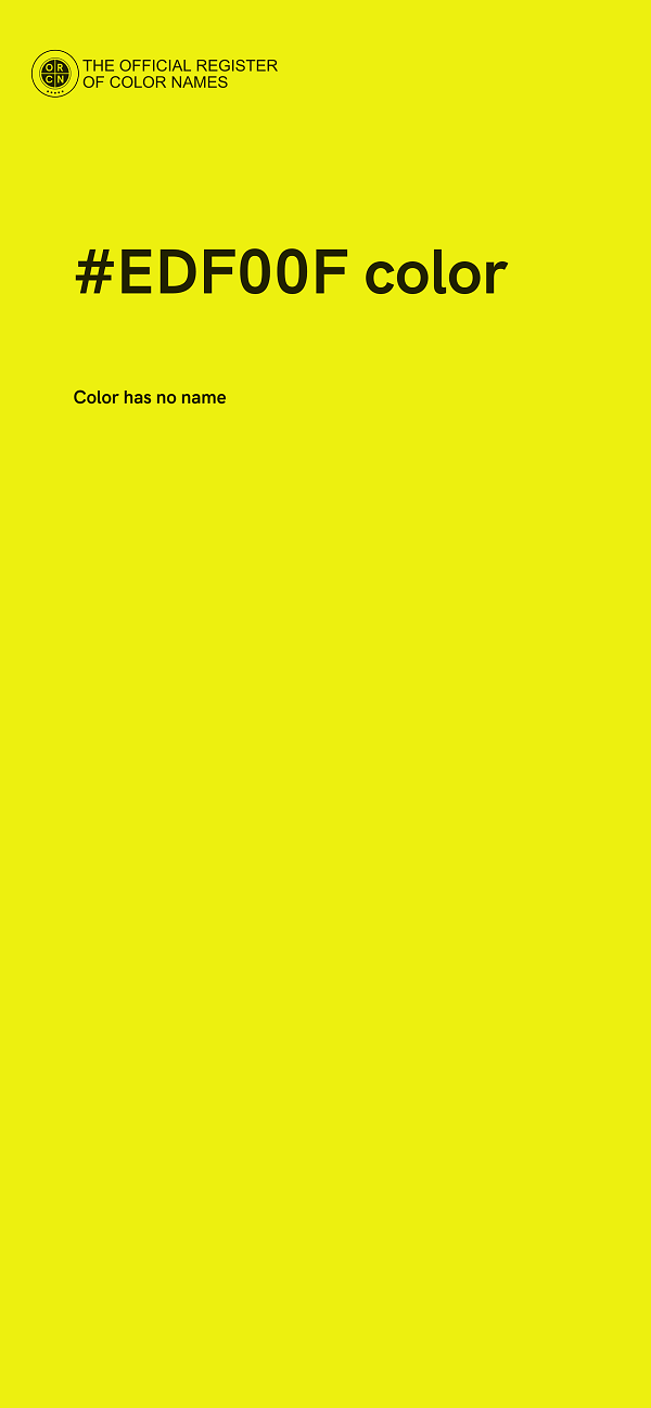 #EDF00F color image