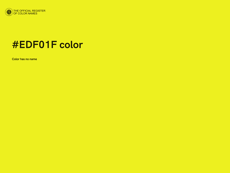 #EDF01F color image