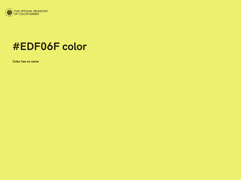 #EDF06F color image