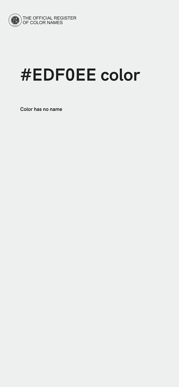 #EDF0EE color image