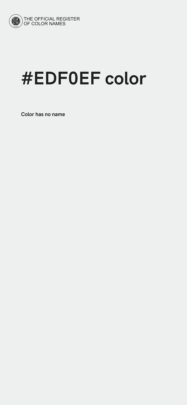 #EDF0EF color image