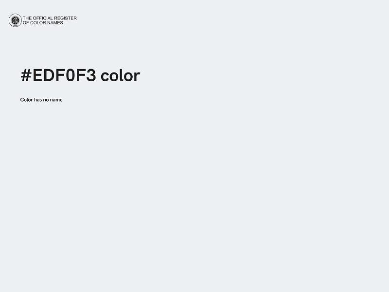 #EDF0F3 color image