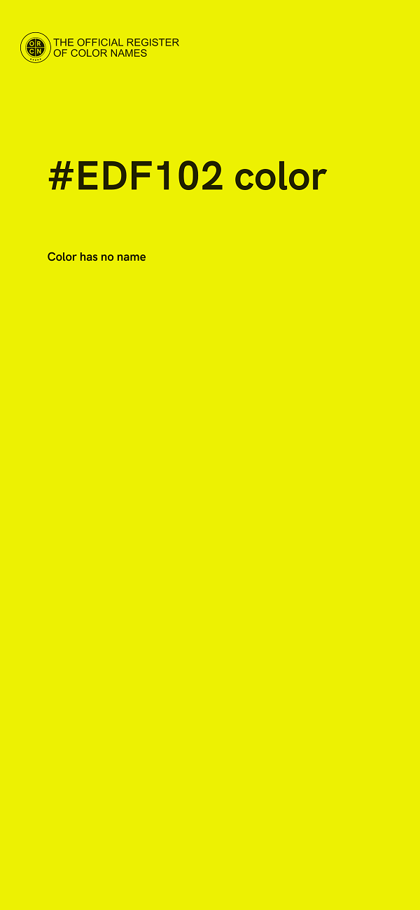 #EDF102 color image