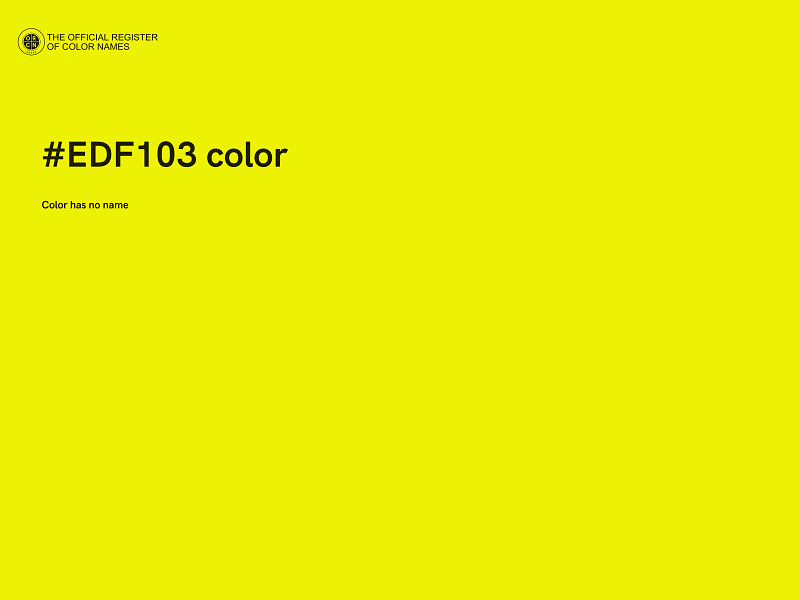 #EDF103 color image