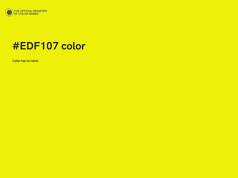 #EDF107 color image
