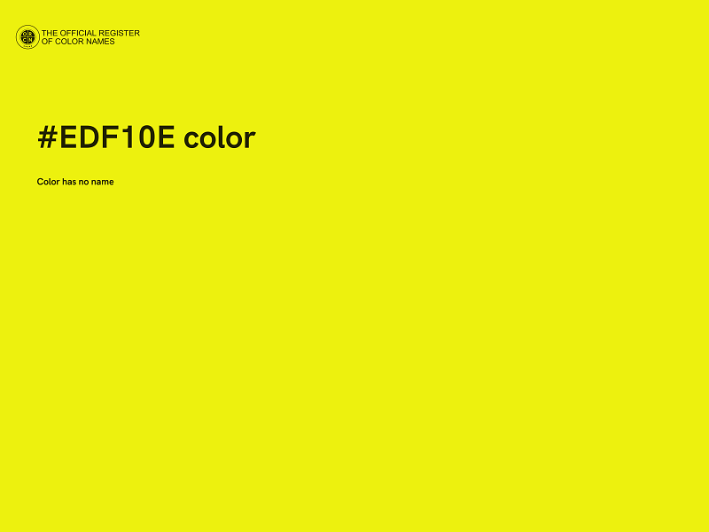 #EDF10E color image