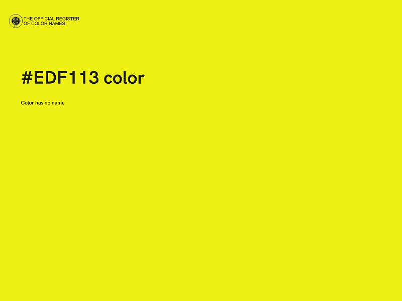 #EDF113 color image