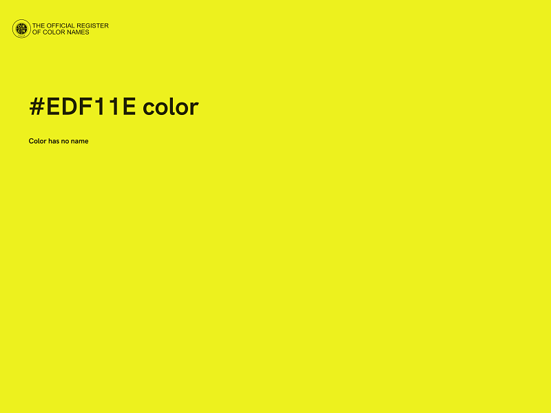 #EDF11E color image