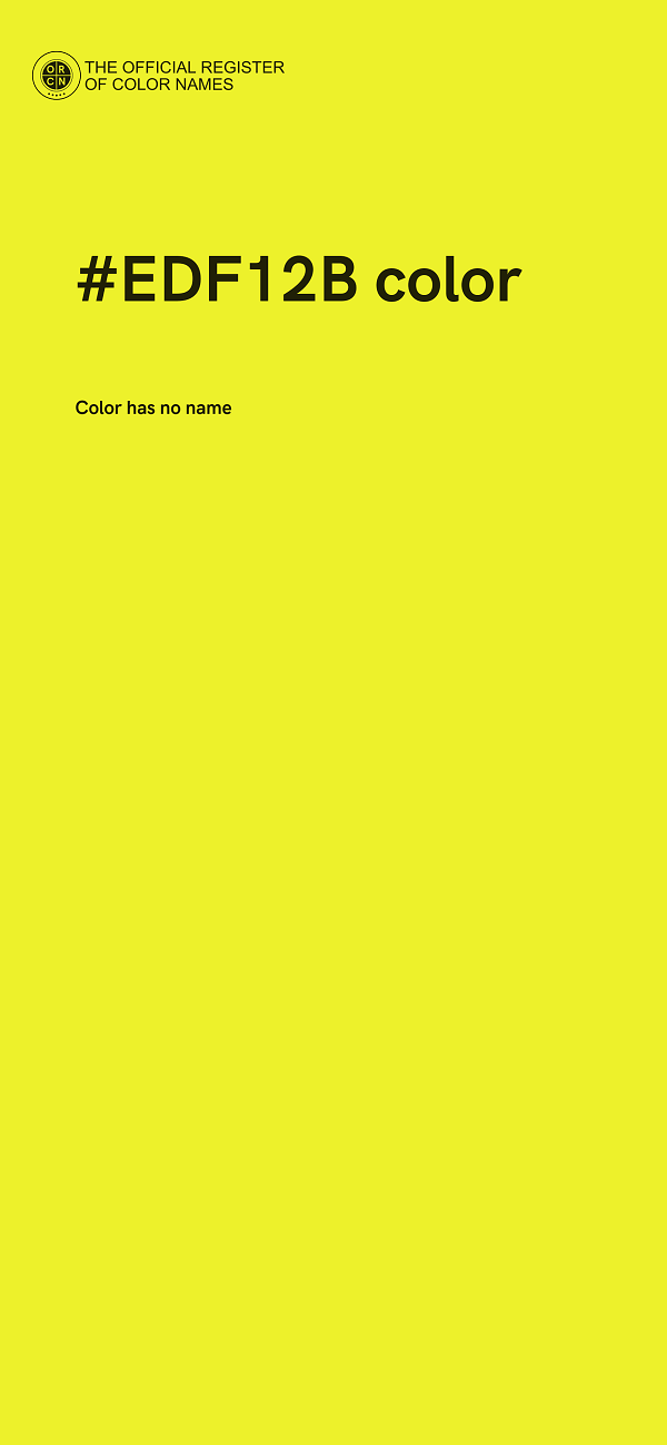 #EDF12B color image