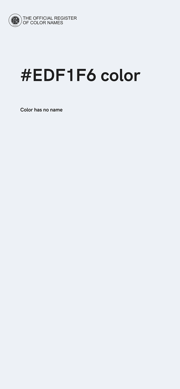 #EDF1F6 color image