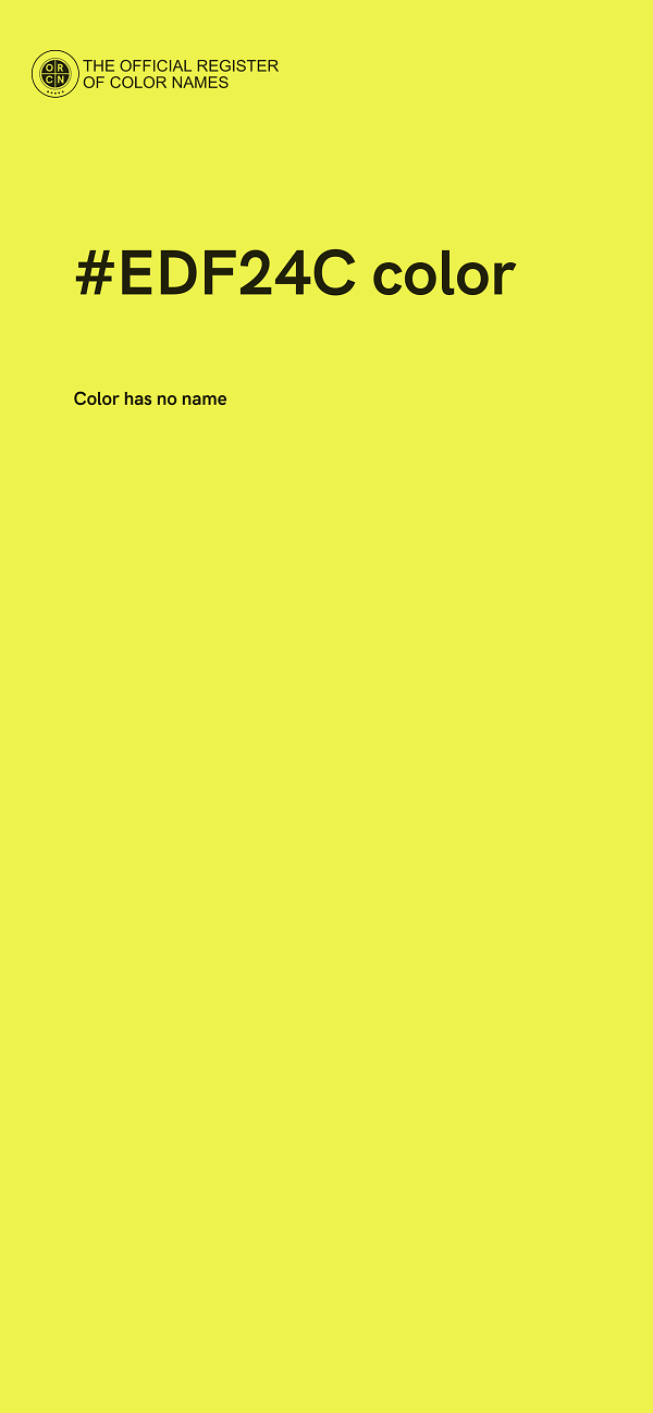 #EDF24C color image