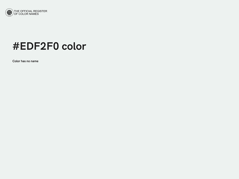 #EDF2F0 color image