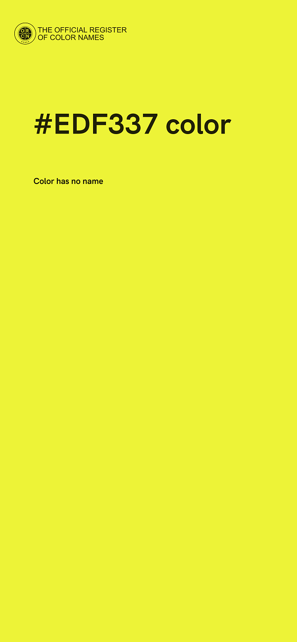 #EDF337 color image