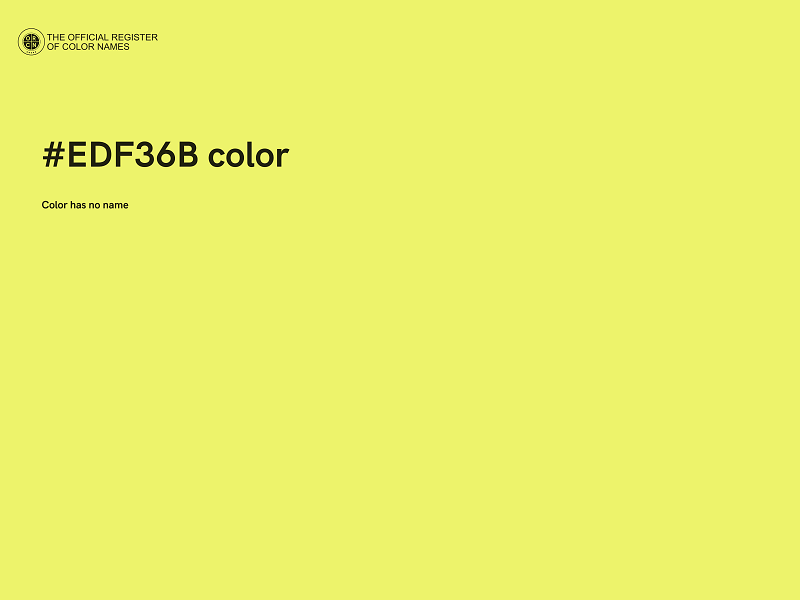 #EDF36B color image